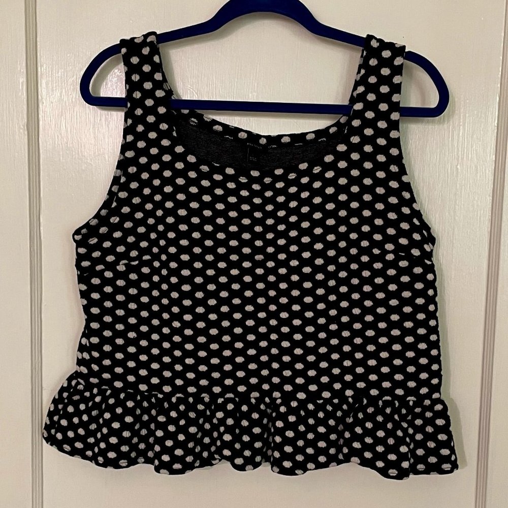 Ann Taylor black tank with white polka dots!